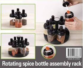 6 Pcs Rotating Spice Rack Organizer for Kitchen Storage