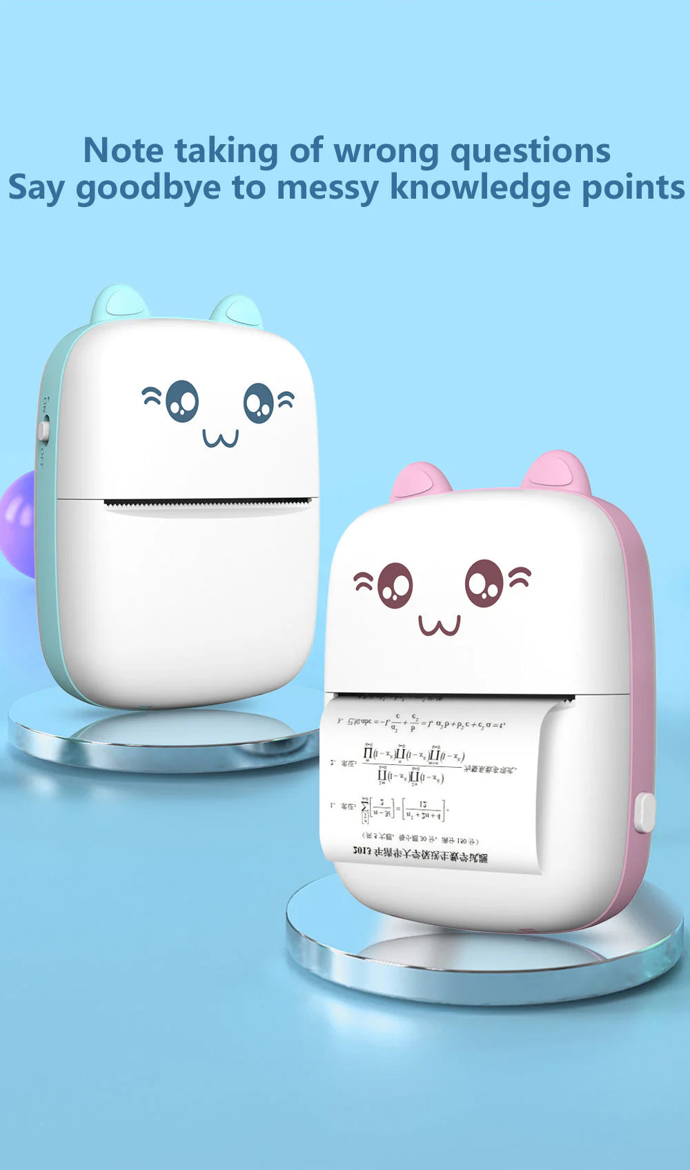 Pocket Inkless Mini Printer - Thermal Portable Bluetooth Wireless Mini Printer