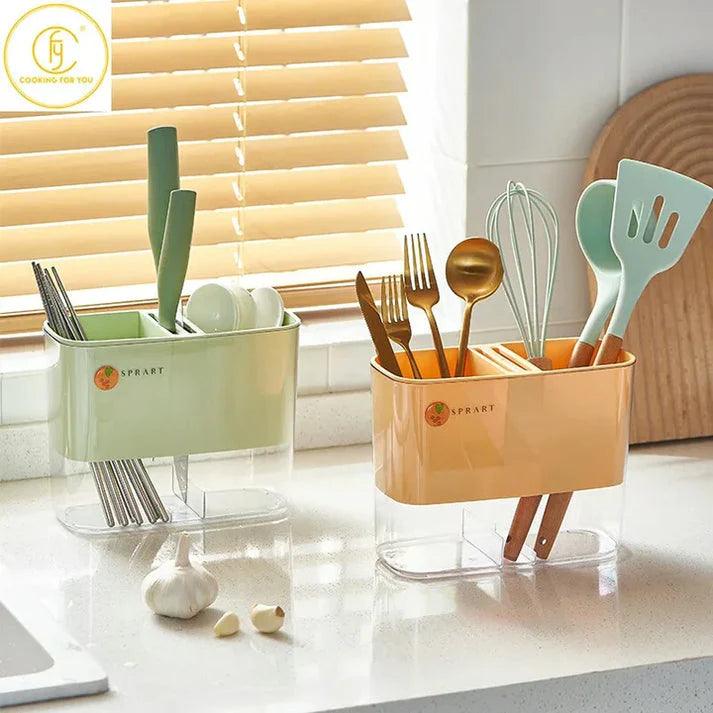 Acrylic Cutlery Holder Organizer for Kitchen Utensils