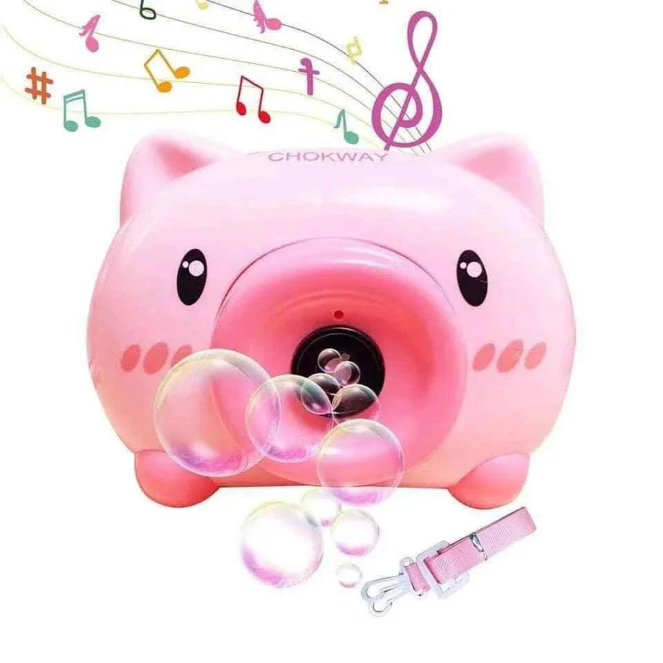 Durable Children Bubble Machine Pig Camera Shape Automatic Soap Bubble Maker Toy