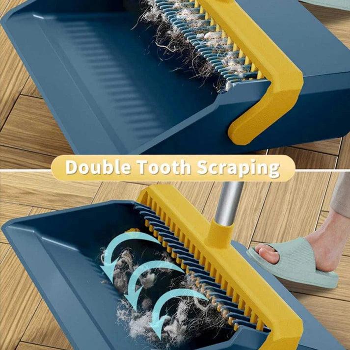 Broom and Dustpan Set with Scoop and Cleaning Brush for Efficient Cleaning