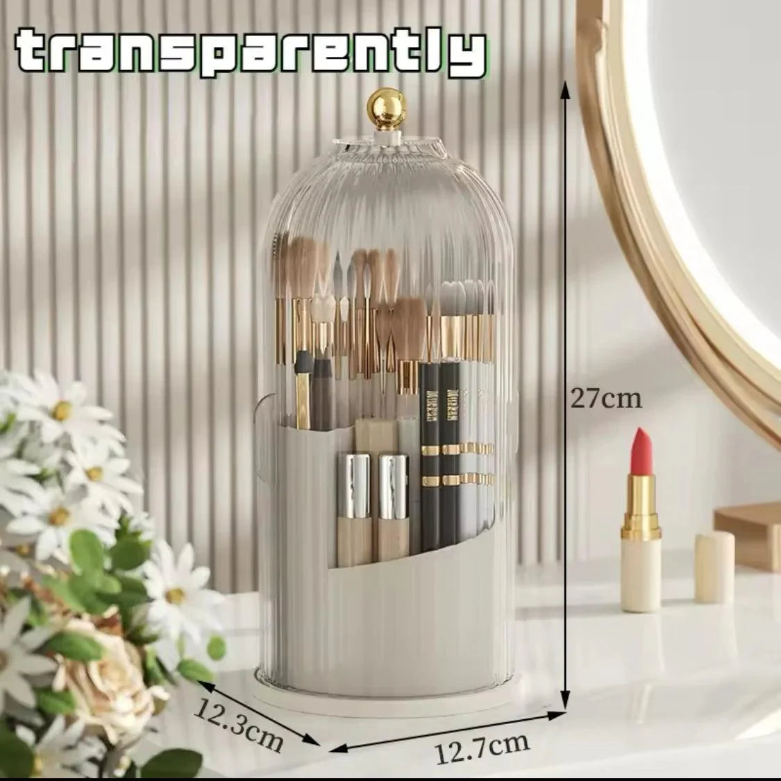 Acrylic Makeup Brush Organizer - Stylish Holder for Your Beauty Tools