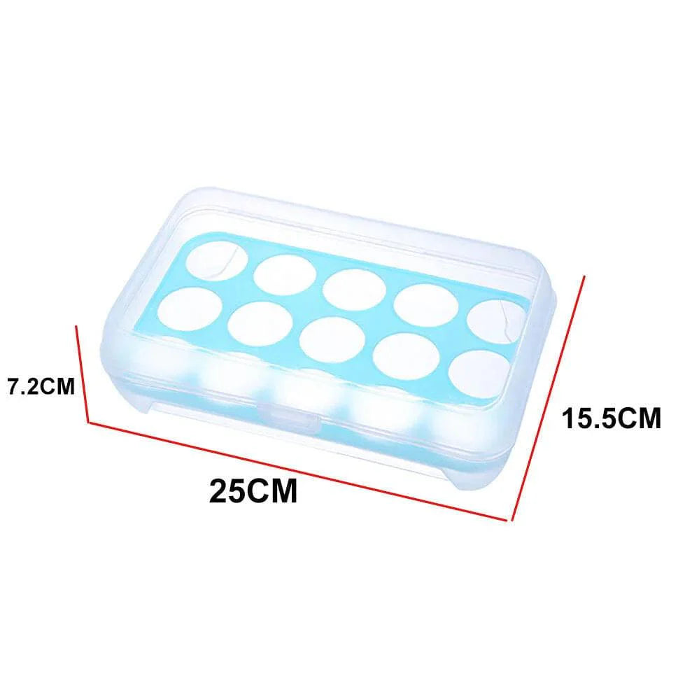 Transparent 15 Grid Egg Storage Box for Fridge Organization and Freshness Preservation