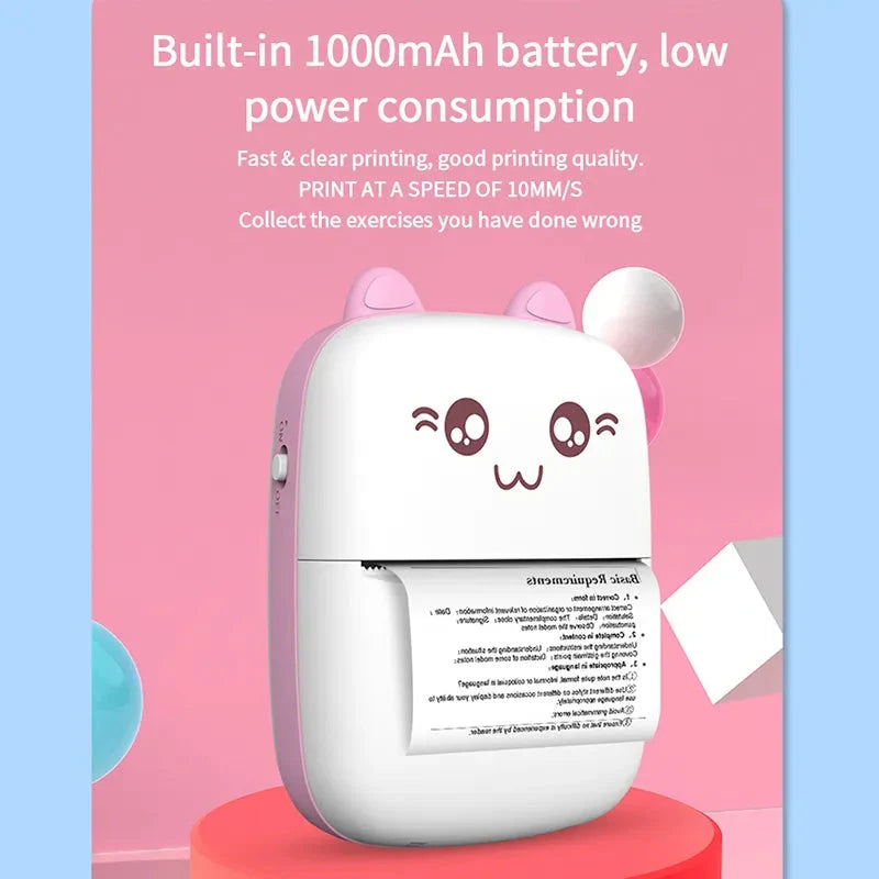 Pocket Inkless Mini Printer - Thermal Portable Bluetooth Wireless Mini Printer