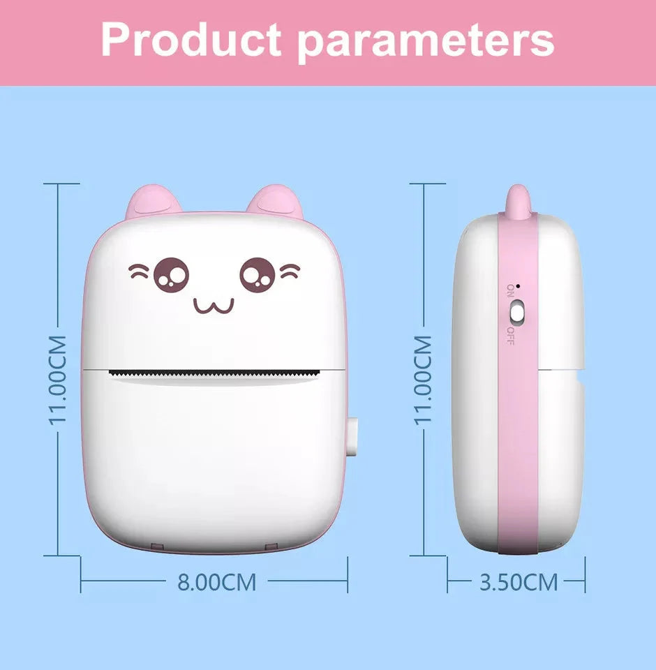 Pocket Inkless Mini Printer - Thermal Portable Bluetooth Wireless Mini Printer