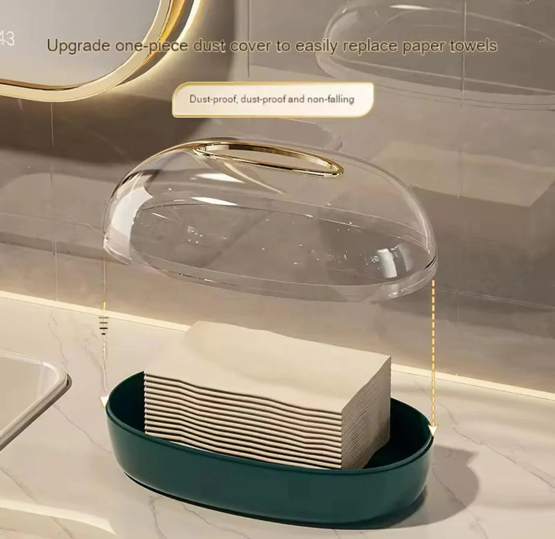Acrylic Wall-Mounted Tissue Box for Elegant Home Décor
