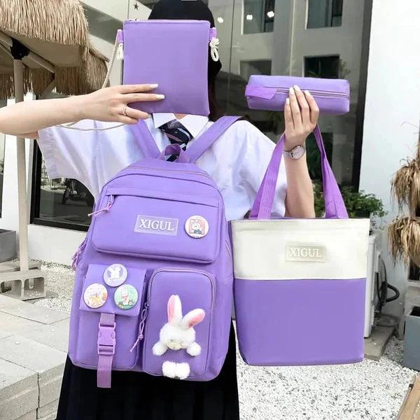 4pcs Bunny Bag Set - Cute and Functional Storage Solution for Kids