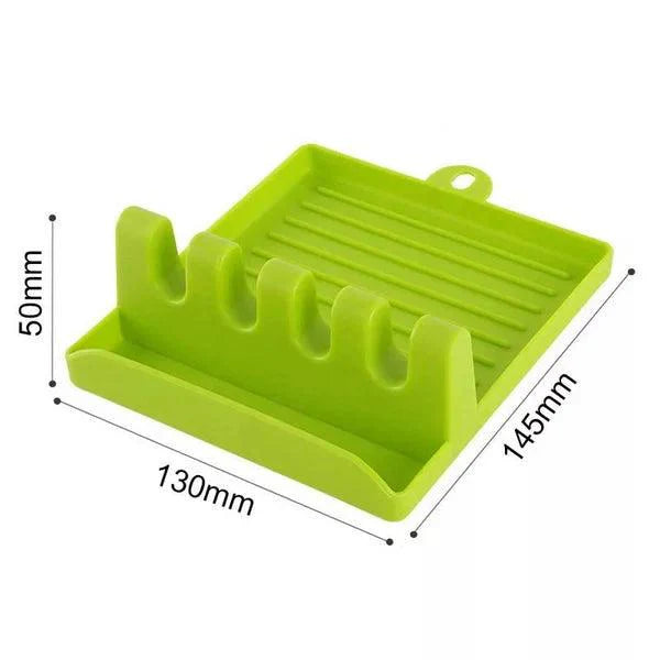 4-Step Spoon and Lid Holder Kitchen Organizer Stand for Efficient Storage