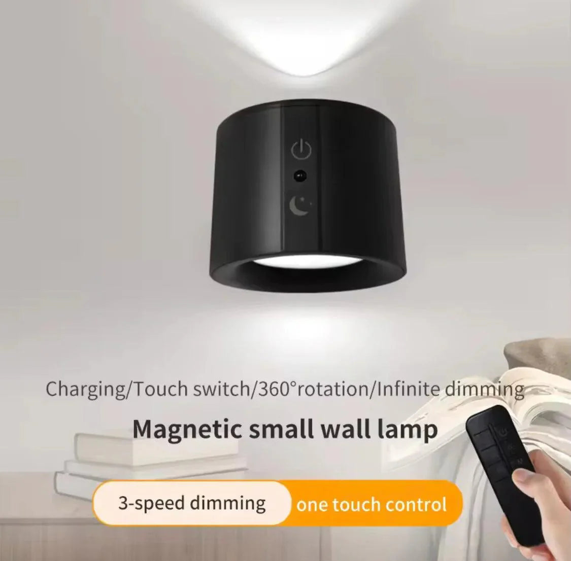 360° Double Head LED Wall Lamp with Magnetic Holder - Adjustable Smart Lighting