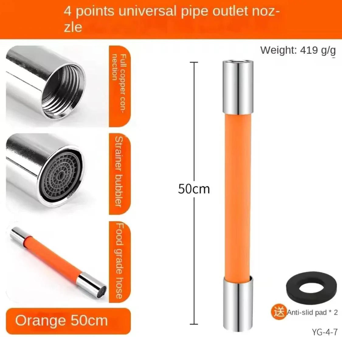 360° Rotation Faucet Extender Pipe for Maximum Convenience