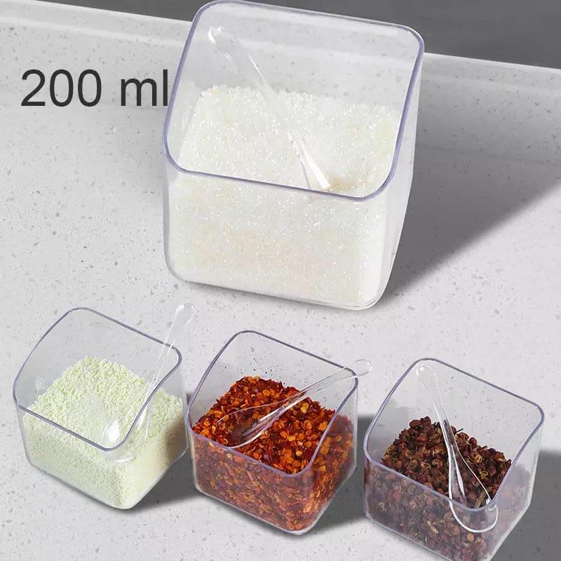 Wall Mounted Spice Rack - 4 Grid Kitchen Organizer for Easy Access and Storage