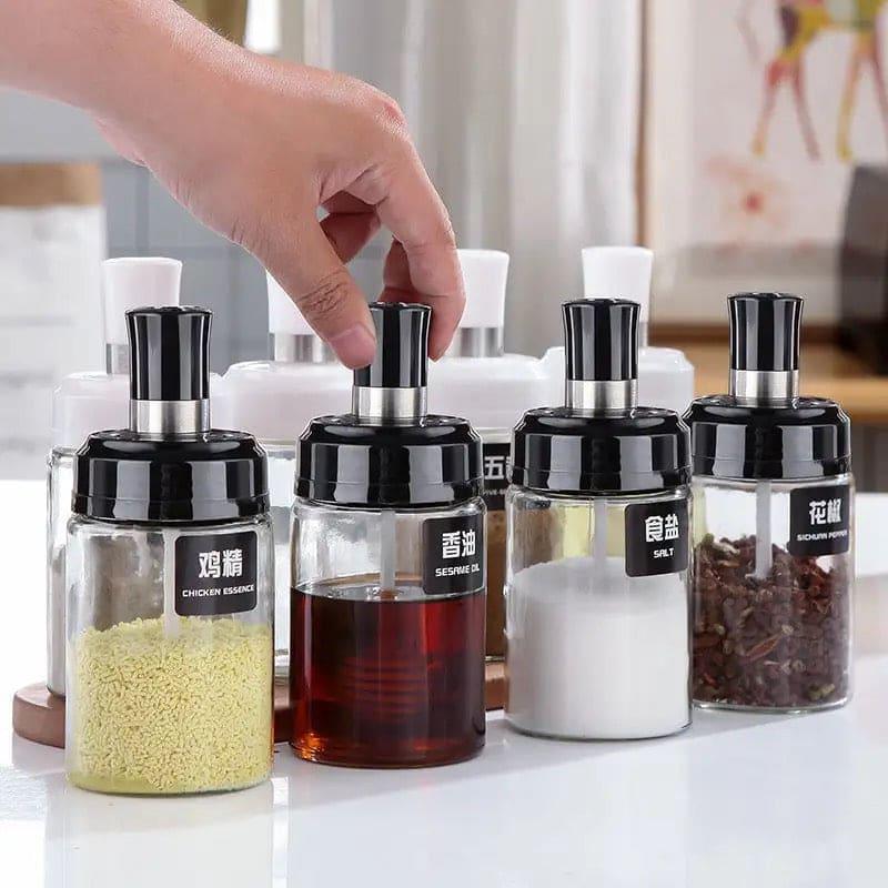 6 Pcs Rotating Spice Rack Organizer for Kitchen Storage