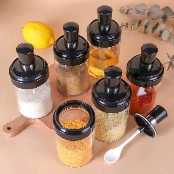 6 Pcs Rotating Spice Rack Organizer for Kitchen Storage