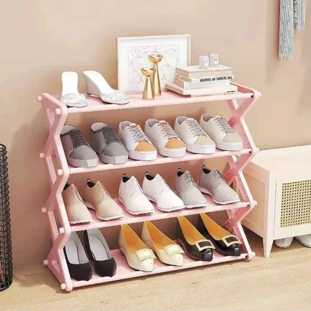 4 Layer Shoe Rack Home Assembly Stand