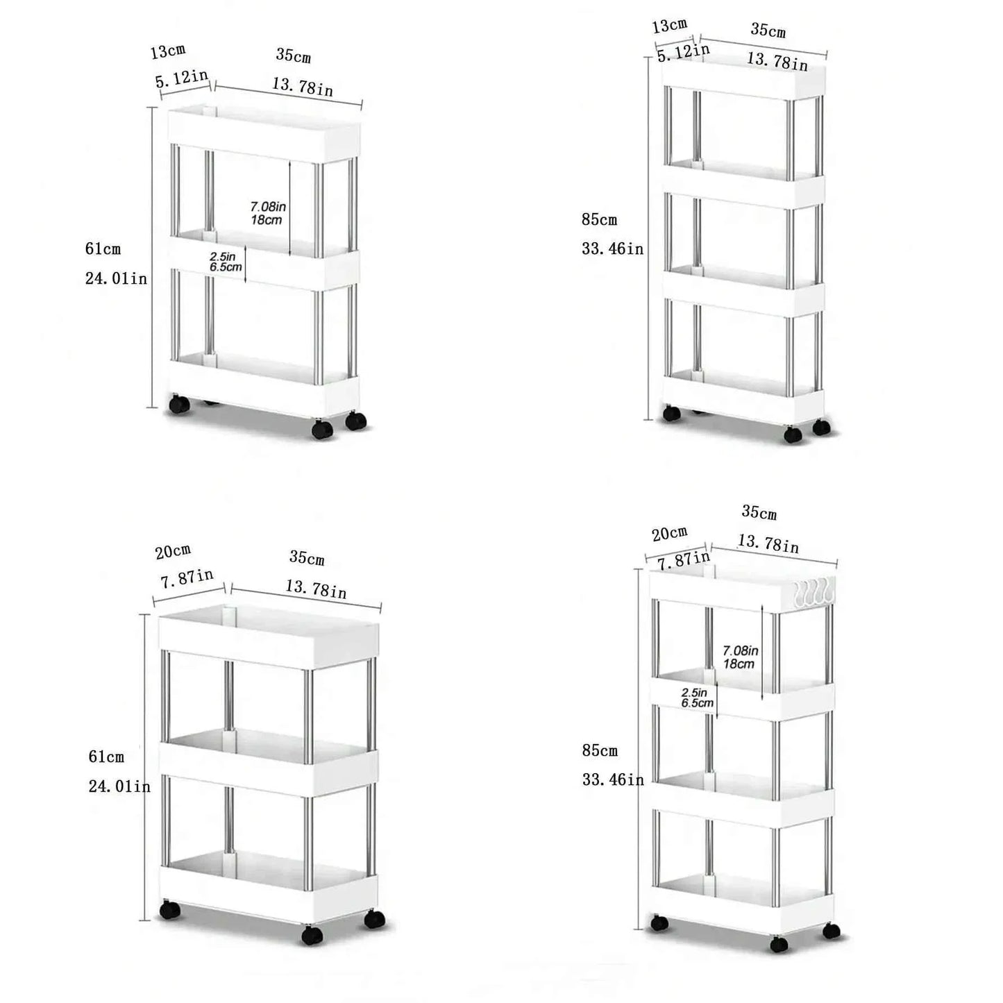 4 Tier Slide Organizer Shelf for Kitchen Storage