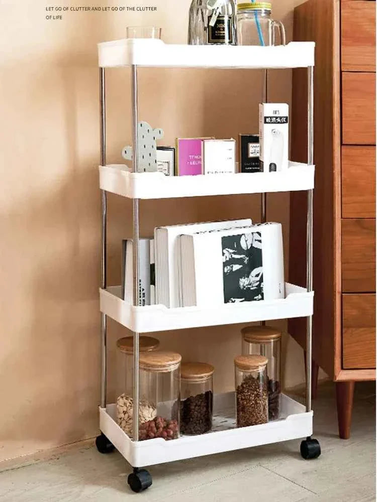 4 Tier Slide Organizer Shelf for Kitchen Storage