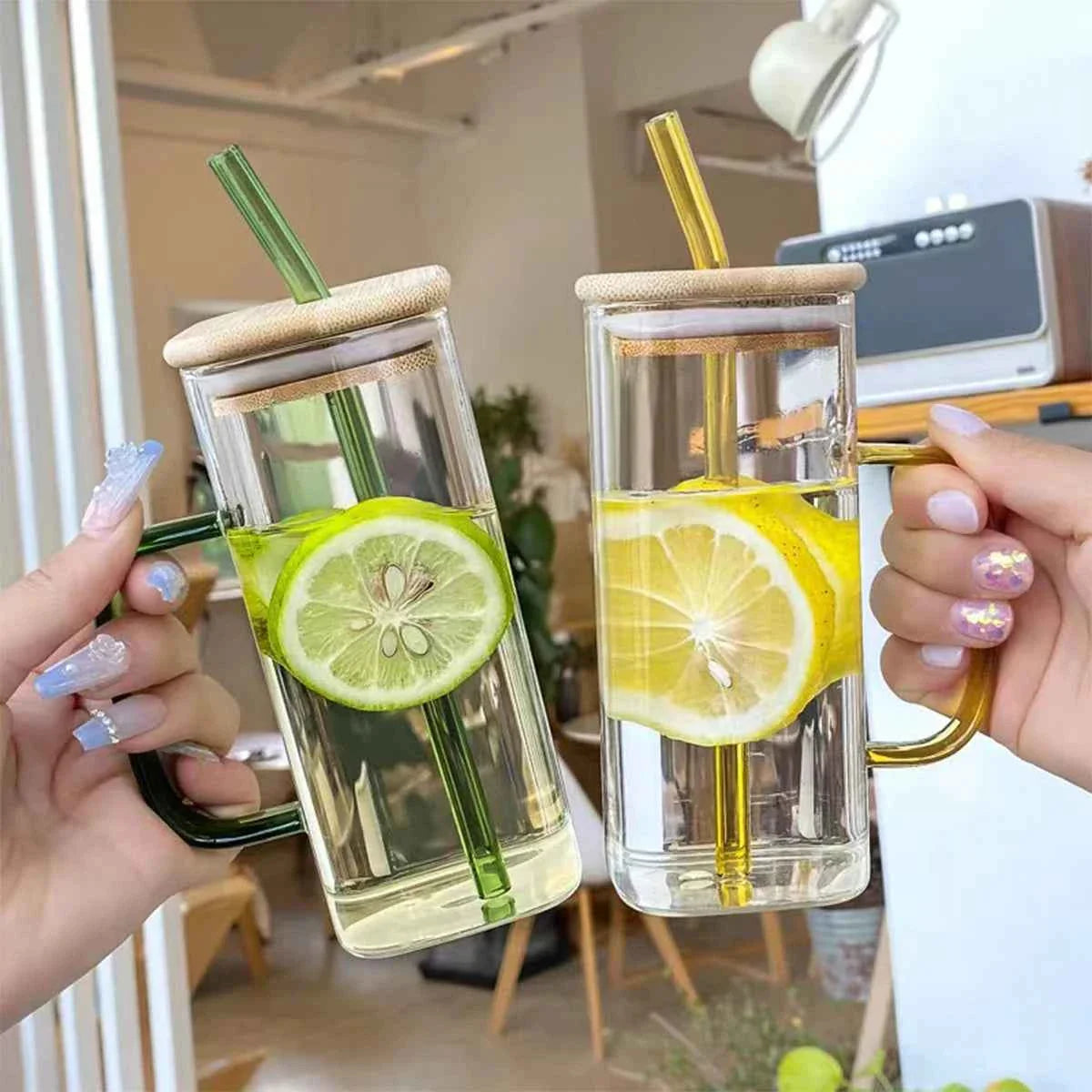 400ml Stylish Design Coffee Mug with Straw