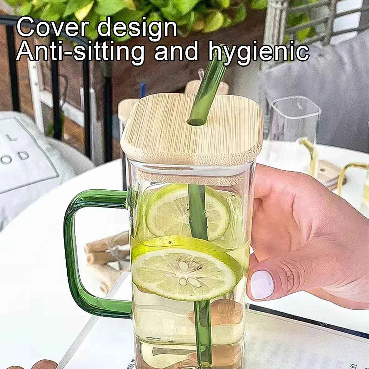 400ml Stylish Design Coffee Mug with Straw