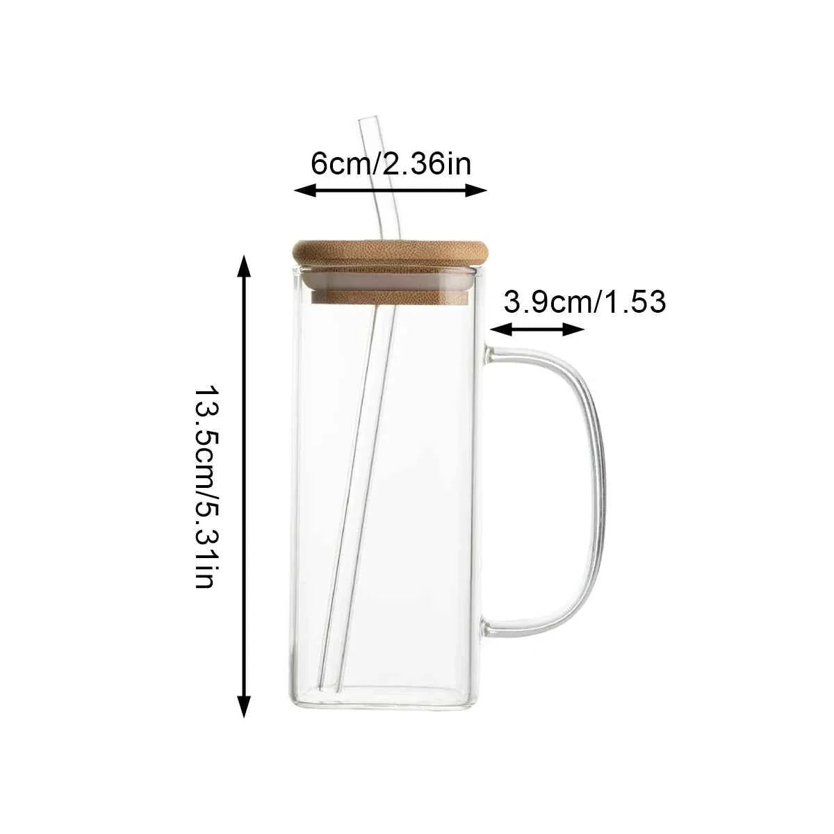 400ml Stylish Design Coffee Mug with Straw