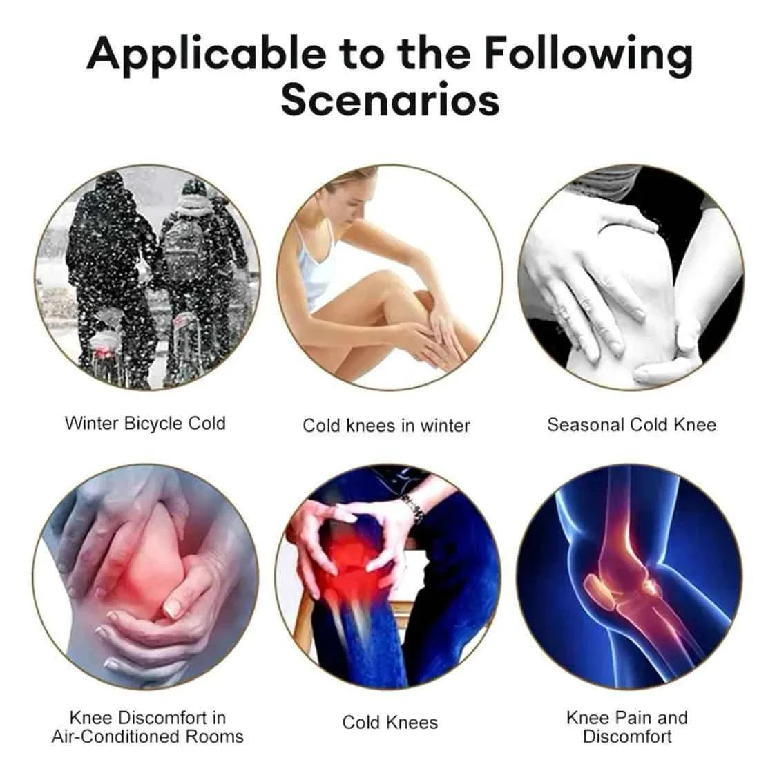 Soft Warm Wool Knee Pads - Cashmere Wool Knee Brace Support Sleeves without Belt