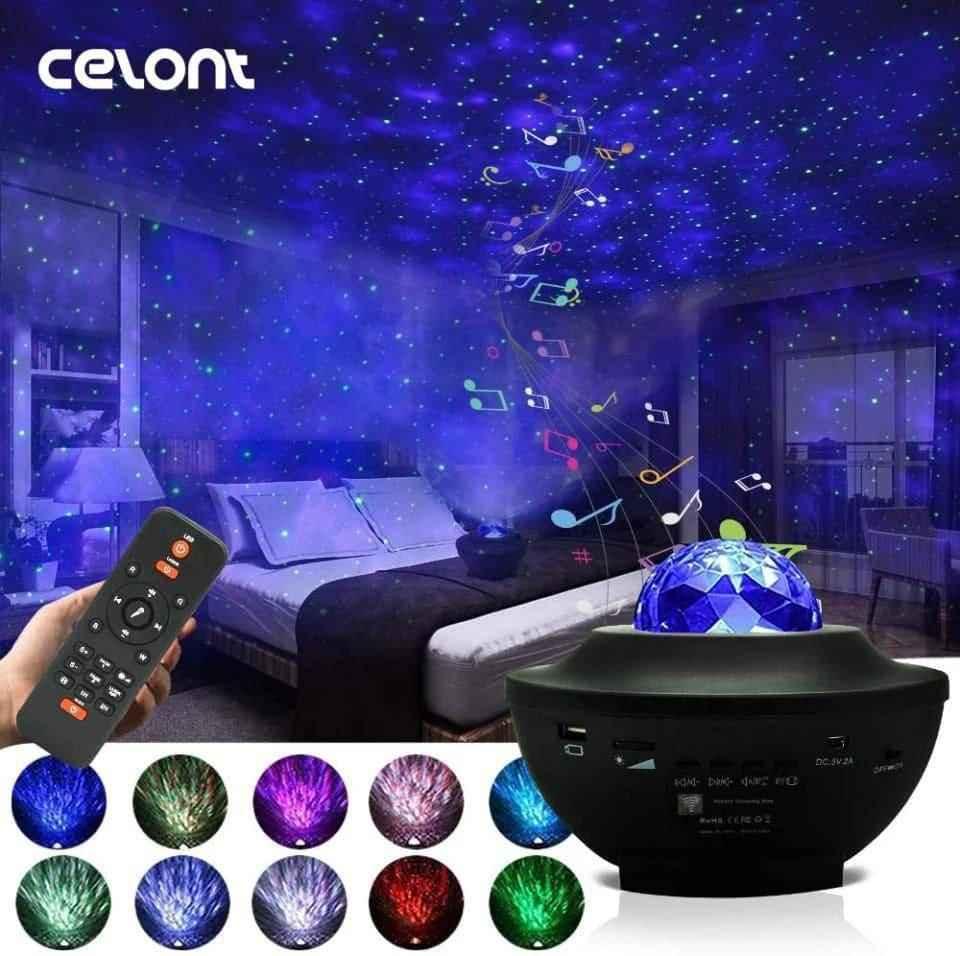 Galaxy Projector Speaker with Remote Control for Home Decor and Relaxation