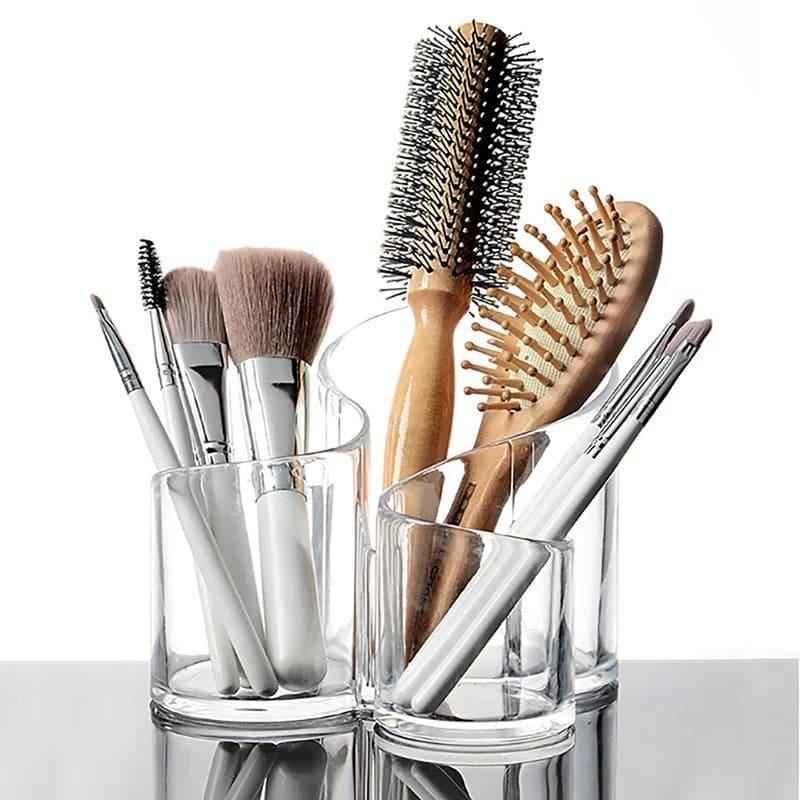 S-Shape Acrylic Brush Organizer for Stylish Storage Solutions