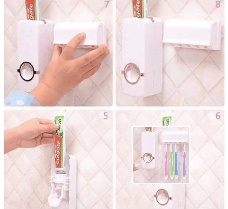 Toothpaste Dispenser Holder: Convenient Toothpaste Dispenser with Holder
