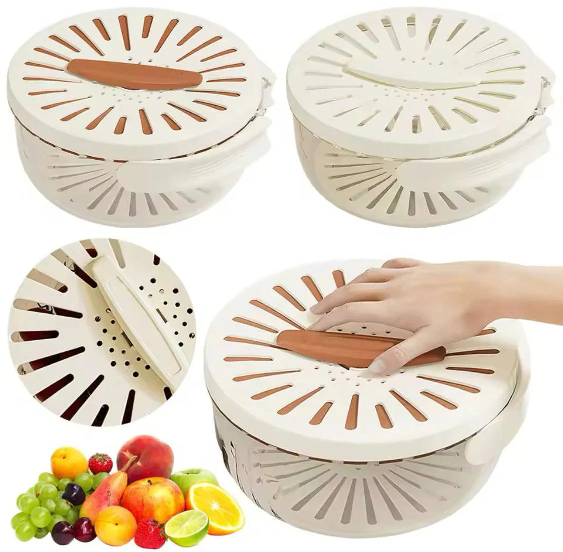 Vegetable and Fruit Washing Bowl for Easy Cleaning and Food Prep