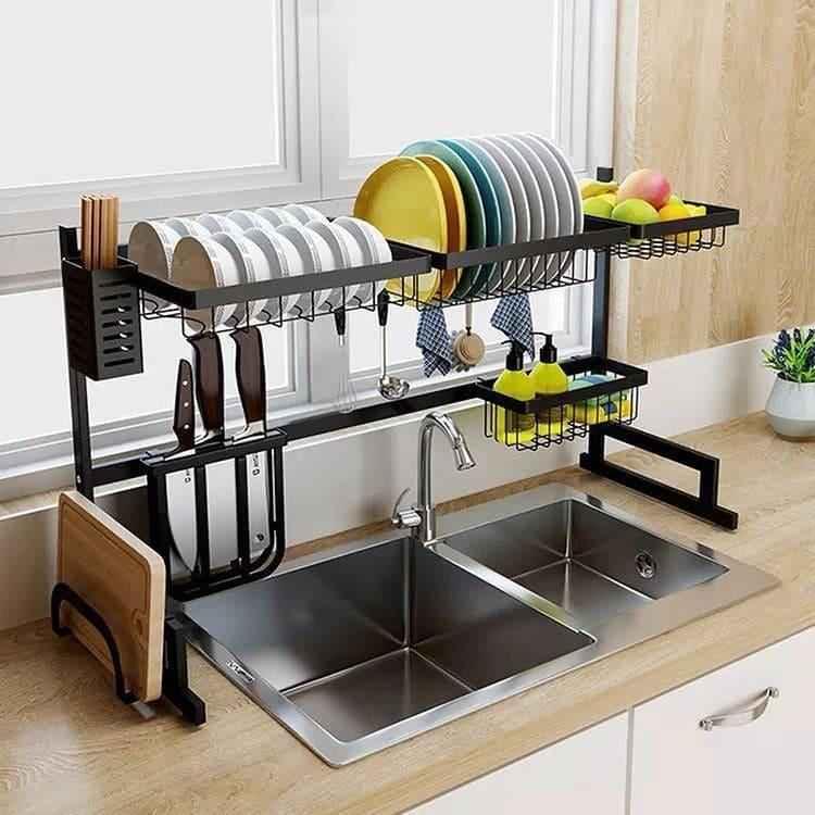 Stainless Steel Kitchen Rack - 85cm Multi-Function Durable Storage Solution