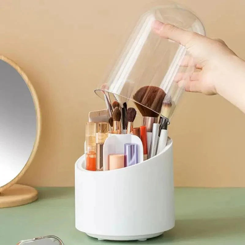 360° Rotatable Makeup Brush Holder for Easy Access and Storage