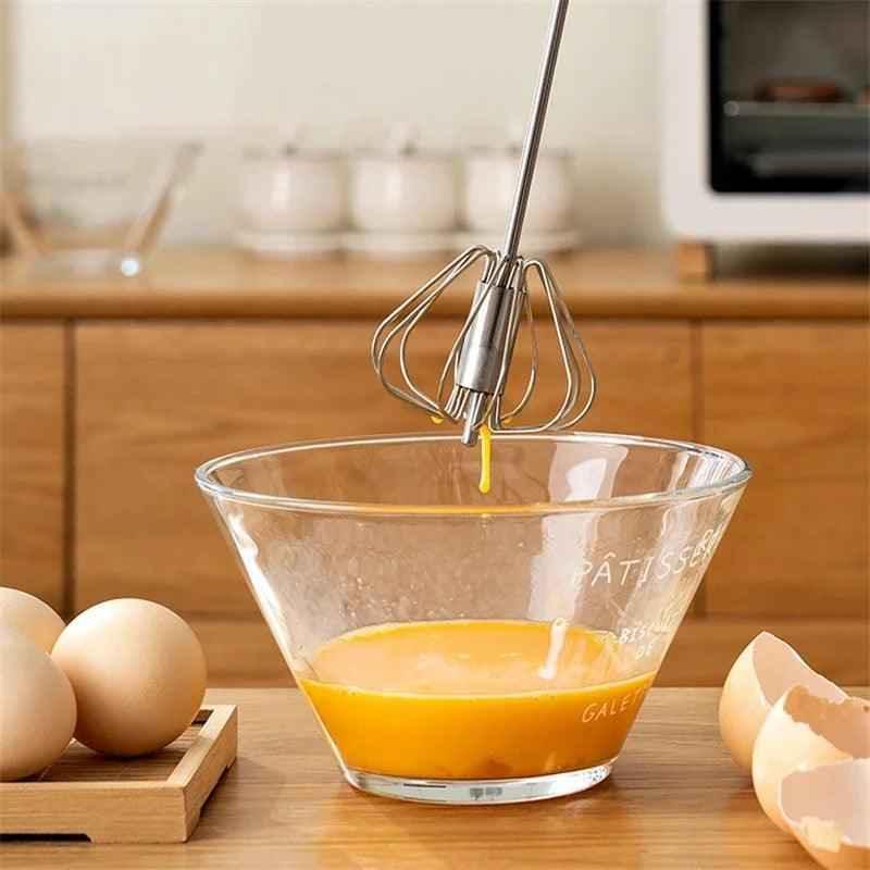 Stainless Steel Egg Beater - Durable Kitchen Whisk for Eggs and Batter