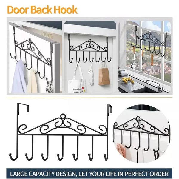 7 Hook Iron Door Hanger for Home Organization and Decor