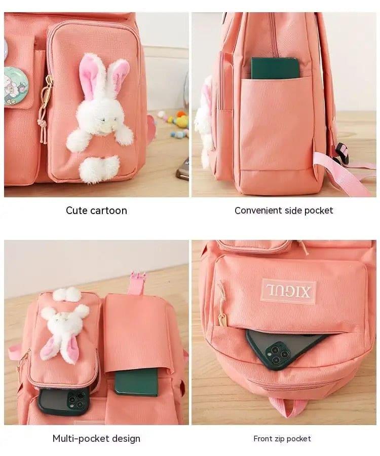 4pcs Bunny Bag Set - Cute and Functional Storage Solution for Kids