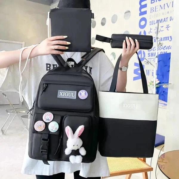 4pcs Bunny Bag Set - Cute and Functional Storage Solution for Kids