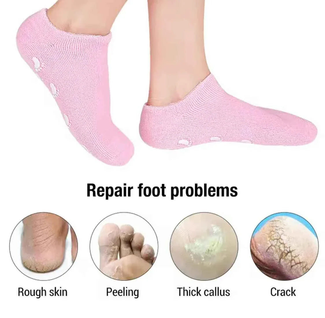 Reusable Heel Moisturizing Socks for Soft and Smooth Feet