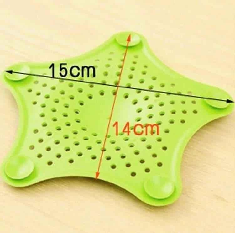 Star Design Drain Cover - Silicone Plug Stopper and Strainer for Bathroom & Kitchen
