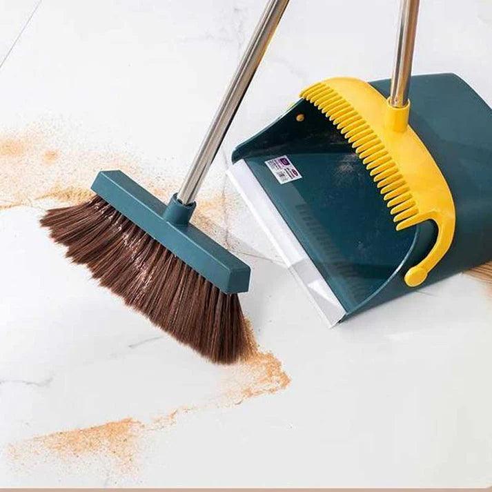 Broom and Dustpan Set with Scoop and Cleaning Brush for Efficient Cleaning