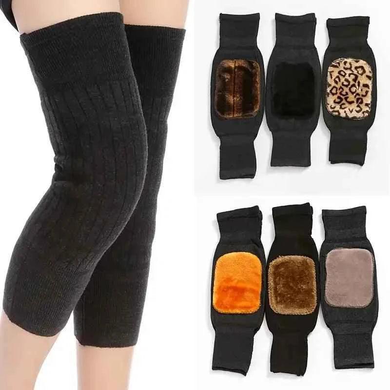Soft Warm Wool Knee Pads - Cashmere Wool Knee Brace Support Sleeves without Belt