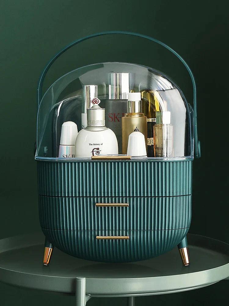 3-Layer Makeup Organizer for Efficient Desktop Storage and Display