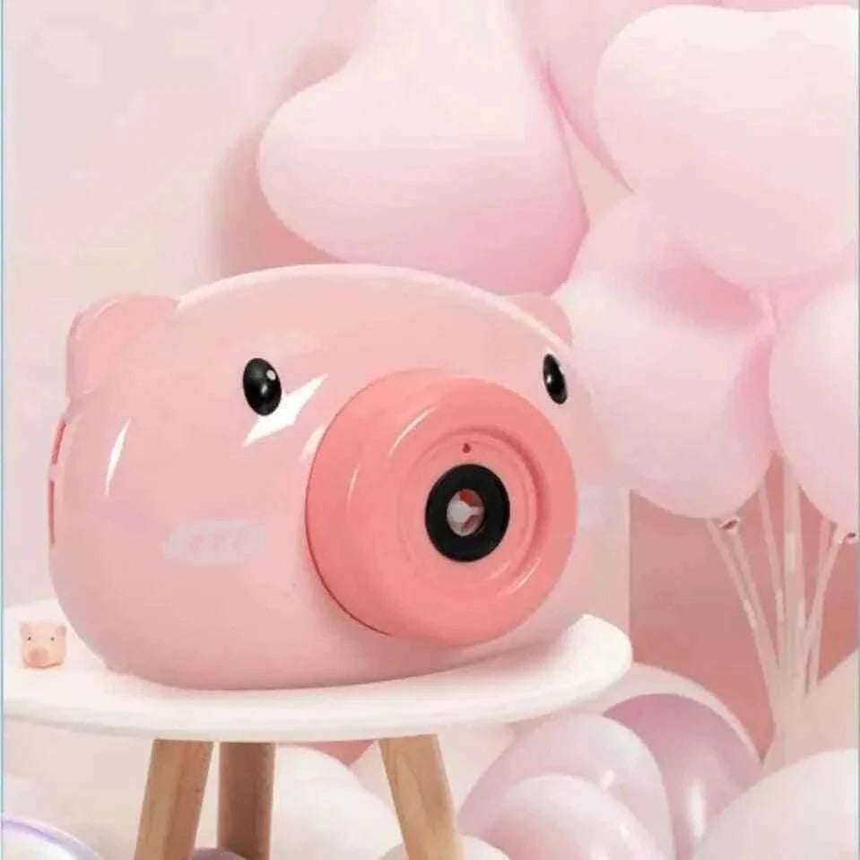 Durable Children Bubble Machine Pig Camera Shape Automatic Soap Bubble Maker Toy
