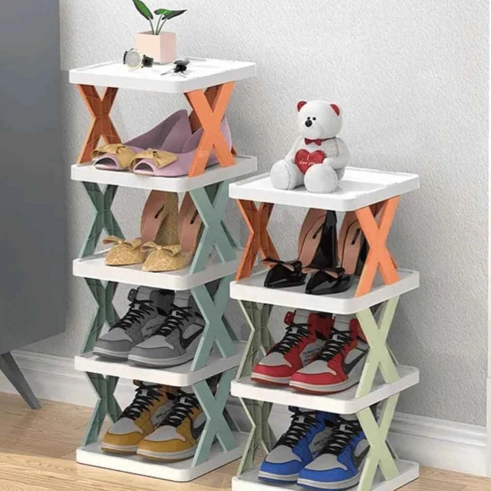 X Shaped Shoe Rack - Stylish and Space-Saving Shoe Organizer