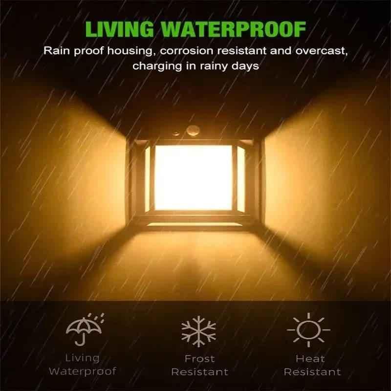 Solar Outdoor Motion Sensor Light - Waterproof Wireless Dusk-to-Dawn Lantern with Tungsten Filament for Gardens and Villas, Sun-Powered Induction