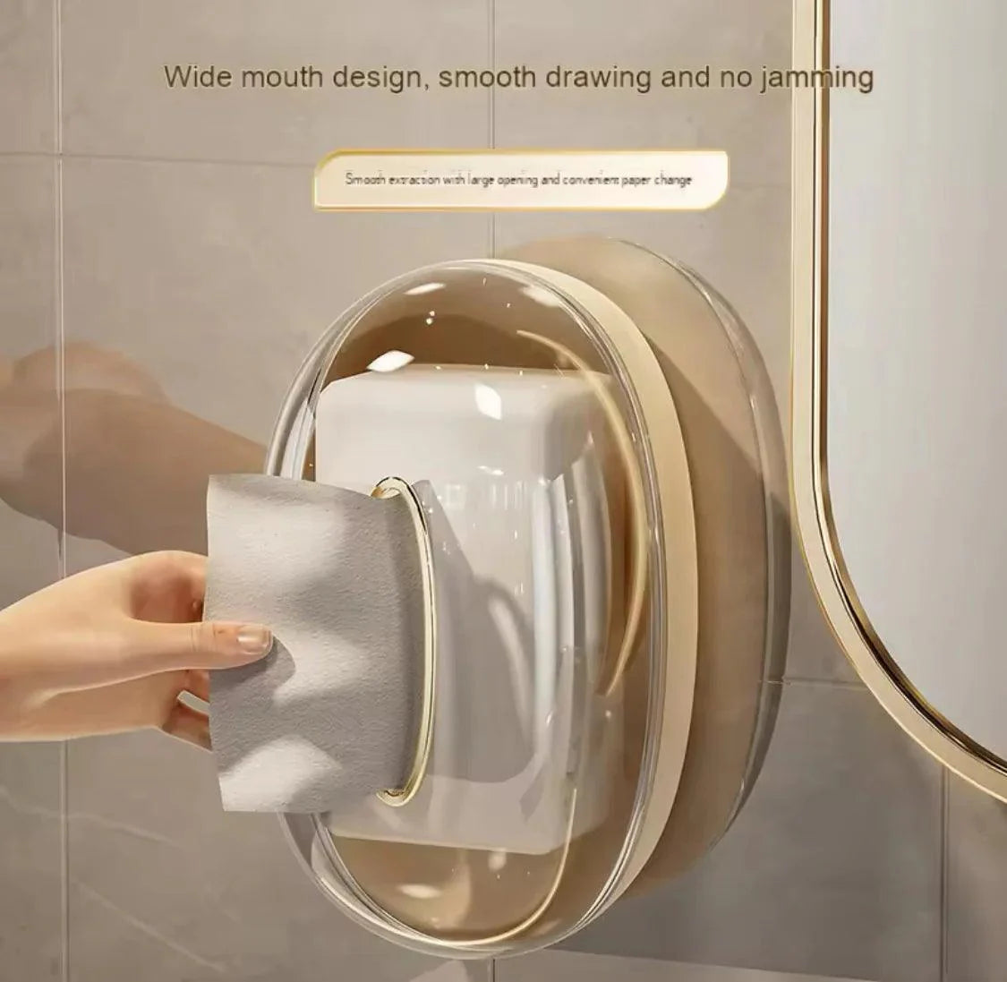 Acrylic Wall-Mounted Tissue Box for Elegant Home Décor