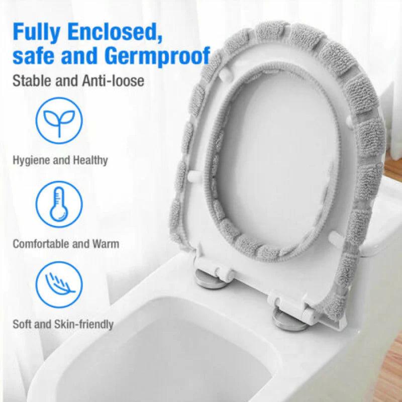 Washable Toilet Seat Cover for Easy Cleaning and Comfortable Stretching