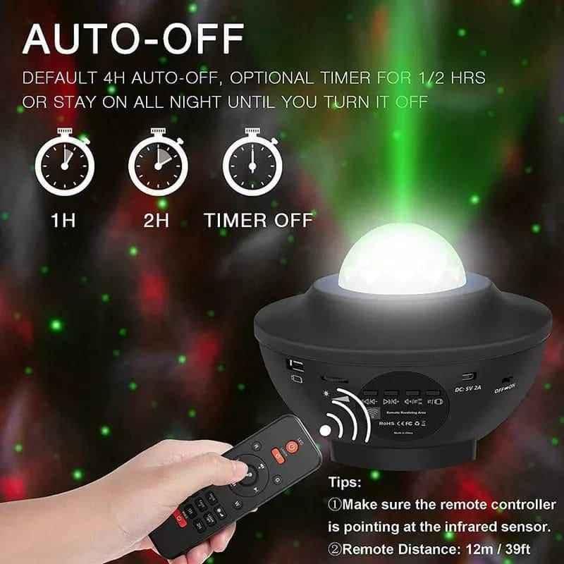 Galaxy Projector Speaker with Remote Control for Home Decor and Relaxation