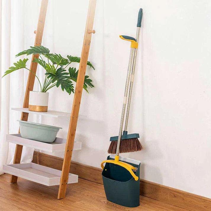 Broom and Dustpan Set with Scoop and Cleaning Brush for Efficient Cleaning