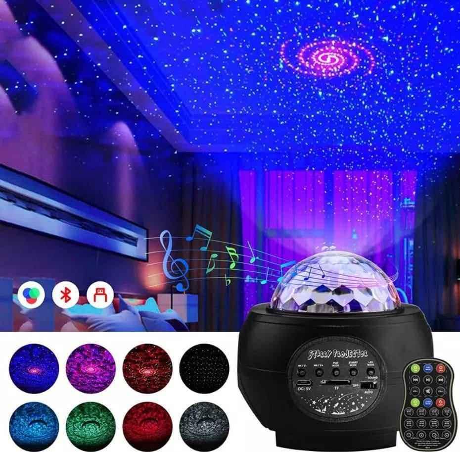 Galaxy Projector Speaker with Remote Control for Home Decor and Relaxation