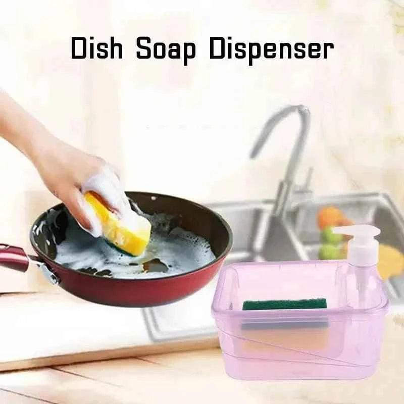 Round Transparent Kitchen Dispenser with Sponge for Easy Liquid Pouring