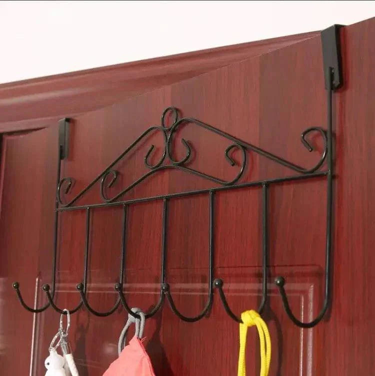 7 Hook Iron Door Hanger for Home Organization and Decor