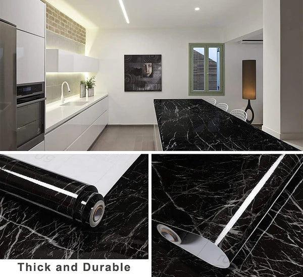 Self-Adhesive Marble-Style Wallpaper Stickers for Kitchen Cabinets and Furniture Decor